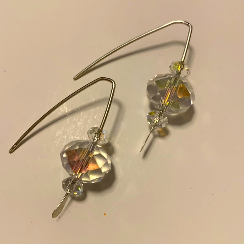 Swarovski Crystal and Sterling Silver Earrings